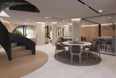 comedor y escaleras vivienda